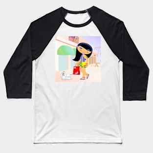 TropoGirl - A day in the mall Baseball T-Shirt